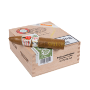 smokes cigar on top